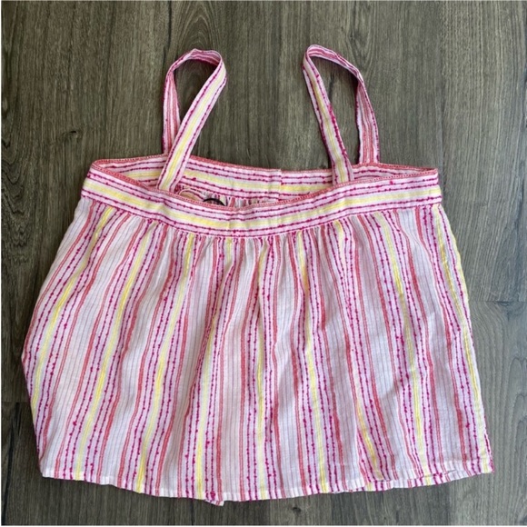 NWT Michael Stars Jess Striped Button Front Tank Top - Picture 4 of 7